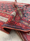 3'10 x 11'8 Late 19th Century Kurdish Runner #2294 - Blue Parakeet Rugs