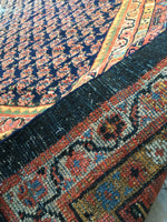 11'9 x 13' midnight blue Persian Mahal (#786) - Blue Parakeet Rugs
