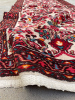 2'10 x 13'9 Floral Vintage Runner #2295 / skinny vintage runner - Blue Parakeet Rugs