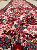 2'10 x 13'9 Floral Vintage Runner #2295 / skinny vintage runner - Blue Parakeet Rugs