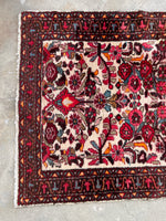 2'10 x 13'9 Floral Vintage Runner #2295 / skinny vintage runner - Blue Parakeet Rugs