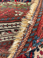 3'10 x 11'8 Late 19th Century Kurdish Runner #2294 - Blue Parakeet Rugs