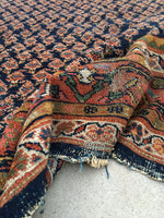 11'9 x 13' midnight blue Persian Mahal (#786) - Blue Parakeet Rugs