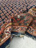 11'9 x 13' midnight blue Persian Mahal (#786) - Blue Parakeet Rugs
