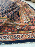 11'9 x 13' midnight blue Persian Mahal (#786) - Blue Parakeet Rugs