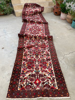 2'10 x 13'9 Floral Vintage Runner #2295 / skinny vintage runner - Blue Parakeet Rugs
