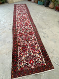 2'10 x 13'9 Floral Vintage Runner #2295 / skinny vintage runner - Blue Parakeet Rugs