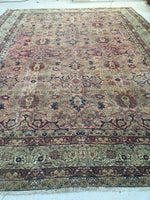8'7 x 11'6 Persian Kerman rug / large vintage rug (#784) - Blue Parakeet Rugs