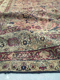 8'7 x 11'6 Persian Kerman rug / large vintage rug (#784) - Blue Parakeet Rugs