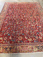 9x12 Antique Persian Heriz Rug #2809 - Blue Parakeet Rugs