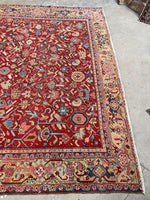 9x12 Antique Persian Heriz Rug #2809 - Blue Parakeet Rugs