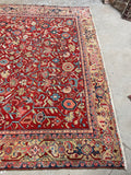 9x12 Antique Persian Heriz Rug #2809 - Blue Parakeet Rugs