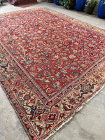 9x12 Antique Persian Heriz Rug #2809 - Blue Parakeet Rugs