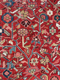 9x12 Antique Persian Heriz Rug #2809 - Blue Parakeet Rugs