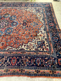 10'8 x 14' Antique Tabriz rug #2134 / Large Vintage Rug - Blue Parakeet Rugs