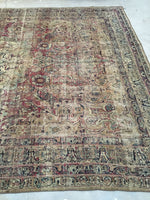 8'5 x 12'8 Persian Kerman rug / large vintage rug / 9x13 rug - Blue Parakeet Rugs