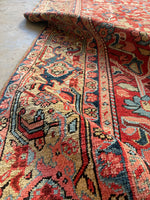 9x12 Antique Persian Heriz Rug #2809 - Blue Parakeet Rugs