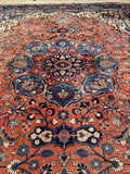 10'8 x 14' Antique Tabriz rug #2134 / Large Vintage Rug - Blue Parakeet Rugs