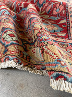 9x12 Antique Persian Heriz Rug #2809 - Blue Parakeet Rugs