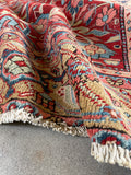 9x12 Antique Persian Heriz Rug #2809 - Blue Parakeet Rugs