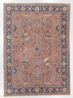 9'5 x 13'1 Antique Persian Tabriz Rug #1153 / Large Antique Rug (#1153) - Blue Parakeet Rugs