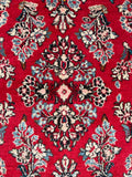 2'1 x 4'1 Vintage red Sarouk rug #2137 / 2x4 Vintage Rug - Blue Parakeet Rugs