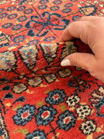 2'1 x 3'0 Antique Scatter rug #2138 / 2x3 Vintage Rug - Blue Parakeet Rugs