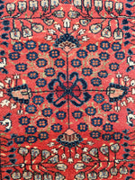 2'1 x 3'0 Antique Scatter rug #2138 / 2x3 Vintage Rug - Blue Parakeet Rugs