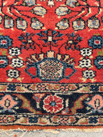 2'1 x 3'0 Antique Scatter rug #2138 / 2x3 Vintage Rug - Blue Parakeet Rugs