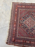 5' x 6'5 Antique Tribal Shiraz rug #2139 / 5x7 Vintage Rug - Blue Parakeet Rugs