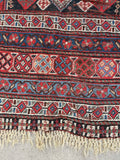 5' x 6'5 Antique Tribal Shiraz rug #2139 / 5x7 Vintage Rug - Blue Parakeet Rugs