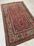 4'3 x 6'10 Antique Bakhtiari rug #2140ML / 4x7 Vintage Rug - Blue Parakeet Rugs