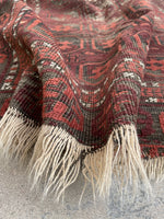 4' x 6'6 Nomadic Baluch rug #2141 / 4x7 Vintage Rug - Blue Parakeet Rugs