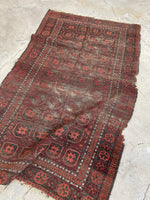 4' x 6'6 Nomadic Baluch rug #2141 / 4x7 Vintage Rug - Blue Parakeet Rugs