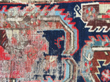 3'2 x 12'1 Worn antique Runner / Vintage Runner / Rug Runner (#653) - Blue Parakeet Rugs