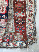 3'2 x 12'1 Worn antique Runner / Vintage Runner / Rug Runner (#653) - Blue Parakeet Rugs