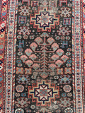3'4 x 6'2 Worn Kurdish rug #2143 / 3x6 Vintage Rug - Blue Parakeet Rugs