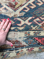 3'3 x 9'9 Antique Caucasian Runner (#958) - Blue Parakeet Rugs