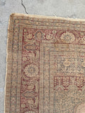 4x6 Antique Turkish Prayer rug #2144 / 4x6 Vintage Rug - Blue Parakeet Rugs