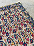 1'10 x 2'5 Vintage Persian Scatter rug #2495 - Blue Parakeet Rugs