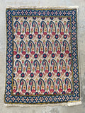1'10 x 2'5 Vintage Persian Scatter rug #2495 - Blue Parakeet Rugs
