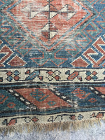 3'3 x 9'9 Antique Caucasian Runner (#958) - Blue Parakeet Rugs