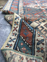 3'3 x 9'9 Antique Caucasian Runner (#958) - Blue Parakeet Rugs