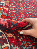 3'4 x 9'9 Vintage Hamadan Runner #2145 / 3x10 Vintage Runner - Blue Parakeet Rugs