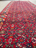 3'4 x 9'9 Vintage Hamadan Runner #2145 / 3x10 Vintage Runner - Blue Parakeet Rugs