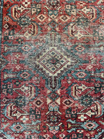 2'5 x 3'7 Worn Antique Persian Scatter rug #1675 - Blue Parakeet Rugs