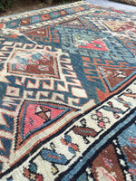 3'3 x 9'9 Antique Caucasian Runner (#958) - Blue Parakeet Rugs