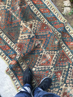 3'3 x 9'9 Antique Caucasian Runner (#958) - Blue Parakeet Rugs