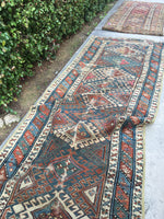 3'3 x 9'9 Antique Caucasian Runner (#958) - Blue Parakeet Rugs