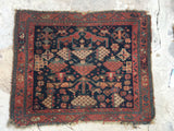 1'10 x 2'3 antique 19th Century scatter mat / scatter rug (#966) - Blue Parakeet Rugs